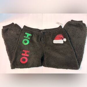 🆕 No Boundaries Christmas Sherpa Joggers Size XXL
